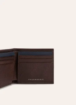 Portefeuille En Cuir Contraste