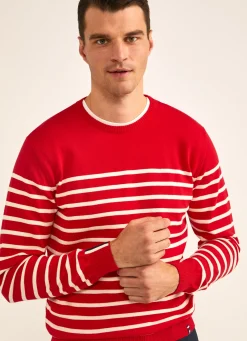 Pull A Rayures En Intarsia