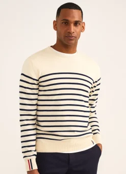 Pull A Rayures En Intarsia