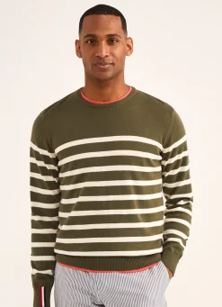 Pull A Rayures En Intarsia