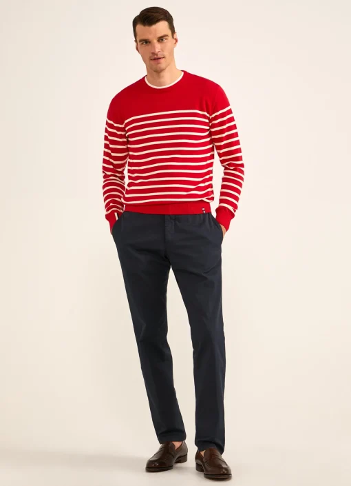 Pull A Rayures En Intarsia