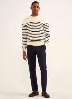 Pull A Rayures En Intarsia