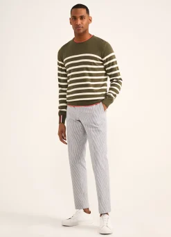 Pull A Rayures En Intarsia