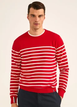 Pull A Rayures En Intarsia