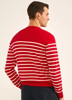 Pull A Rayures En Intarsia