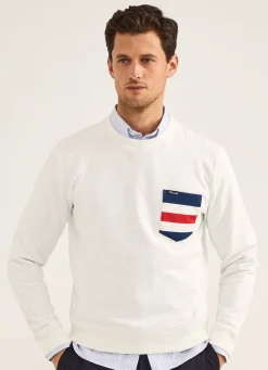 Sweat-Shirt A Poche A Rayures