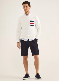 Sweat-Shirt A Poche A Rayures