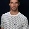 T-Shirt En Jersey De Coton A Rayures