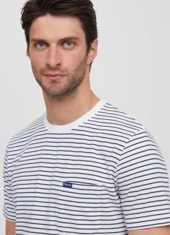 T-Shirt En Jersey De Coton A Rayures