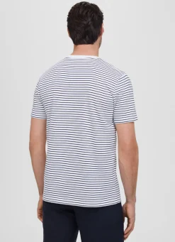 T-Shirt En Jersey De Coton A Rayures