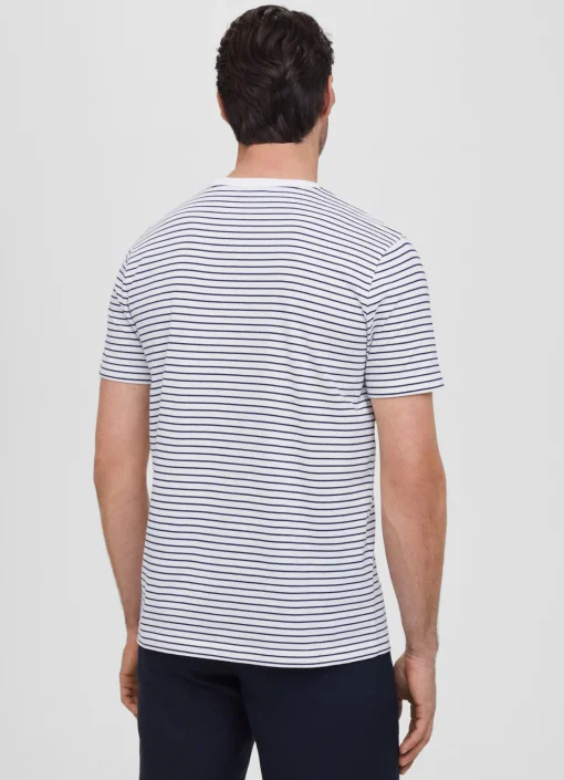 T-Shirt En Jersey De Coton A Rayures