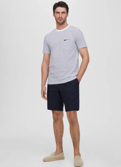 T-Shirt En Jersey De Coton A Rayures