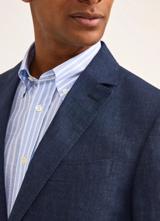Veste A Boutons En Lin